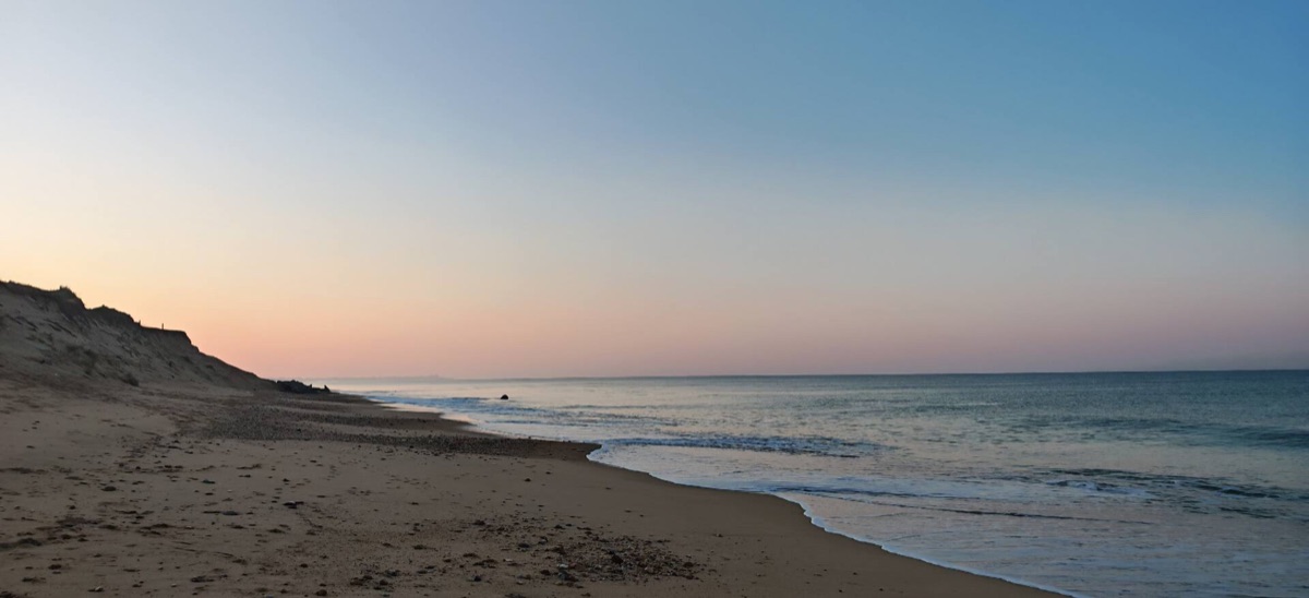 La plage des Becs au coucher du soleil
